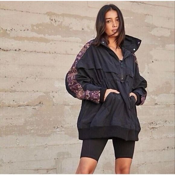 Free People Fp Movement She Fly Embroidered Pullover Hoodie Jacket - Picture 1 of 13